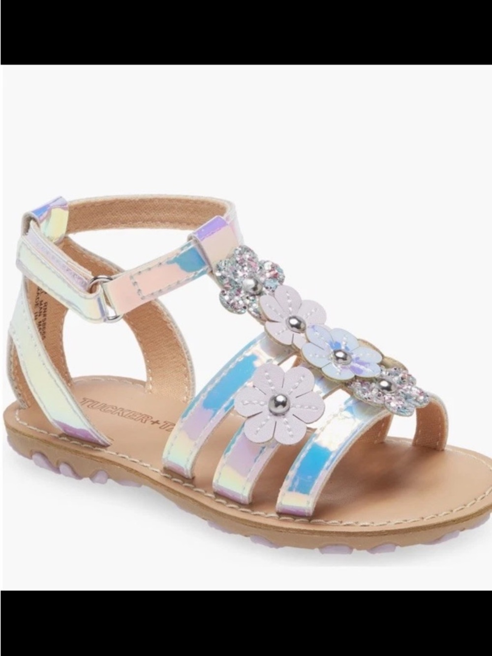 Tucker + Tate Isla Iridescent Floral Kids Sandals Size 11 M (kids)